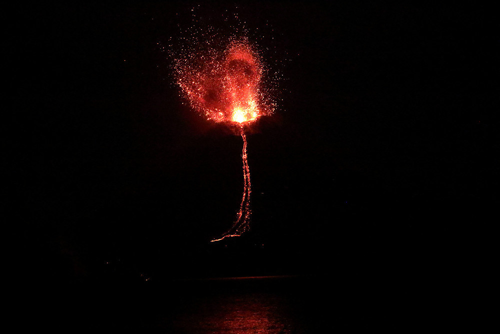 Anak Krakatau lava flow image 1